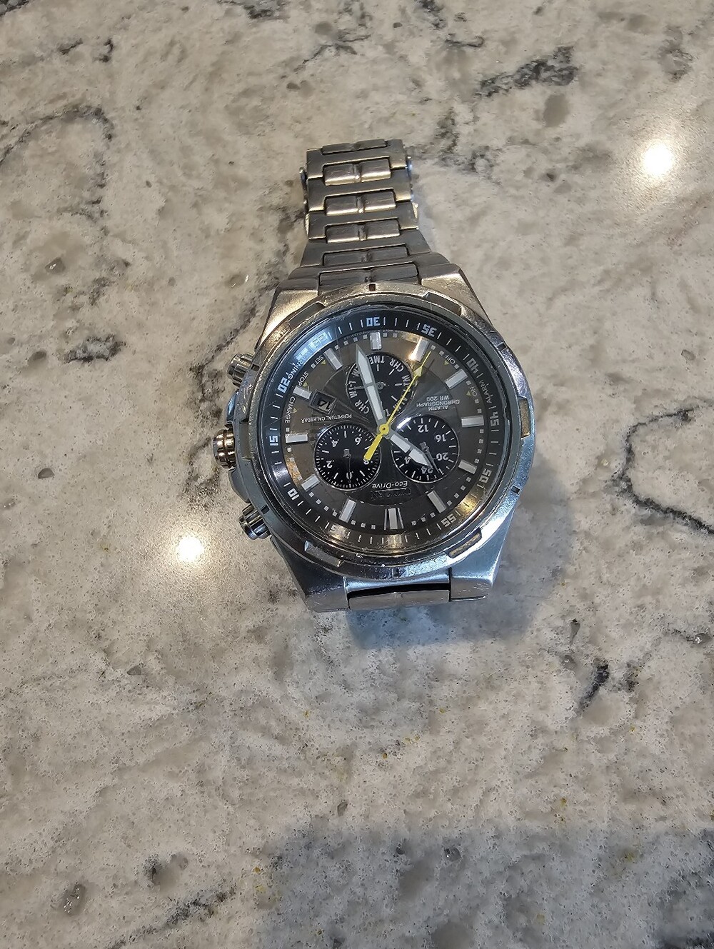 Citizen Eco-Drive Perpetual Calendar Alarm Chronograph, model BL5430-51H - Picture 10 of 11